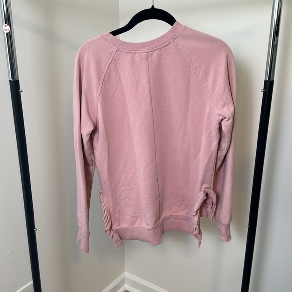 Who What Wear Ruffle Detail Crew Neck Cozy Sweatshirt Size Small - Picture 4 of 6